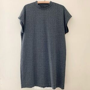 Madewell Mock Neck Plaid Knit Dress